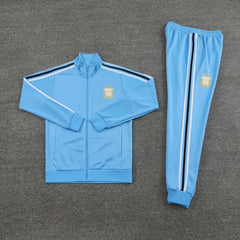 2425 Argentina light blue Long zipper jacket set