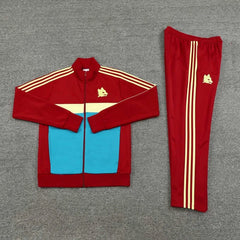 2425 A.S. Roma red Long zipper jacket set