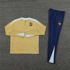2425 France golden Training suit set Player version