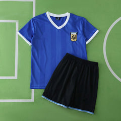 1986 Argentina away retro Kids kit