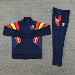 2425 Spain navy blue Long zipper jacket set