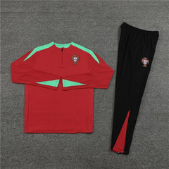 2425 Portugal red Training suit set Player version