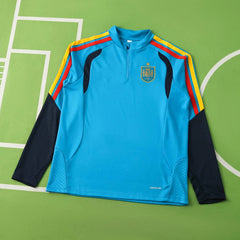2026 FIFA World Cup Spain lake blue Half pull training suit