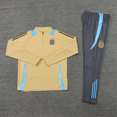 2425 Argentina golden Training suit set
