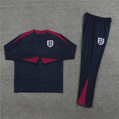 2425 England deep blue Training suit set Player version