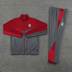 2425 A.C. Milan red Long zipper jacket set