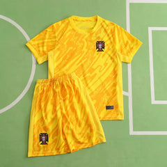 2024 UEFA Portugal Orange goalkeeper Kids kit
