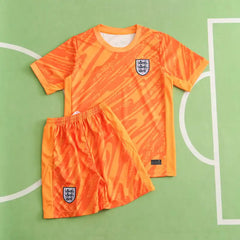 2024 UEFA England Orange goalkeeper Kids kit