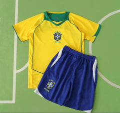 04 season Brazil home Kids kit