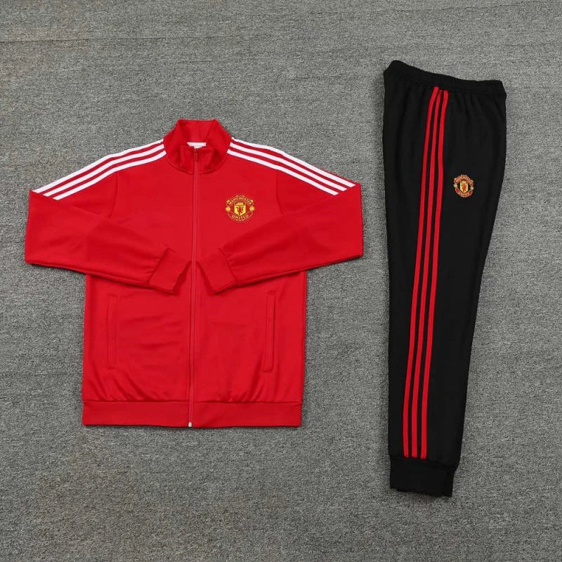 2425 Manchester United F.C. red Long zipper jacket set