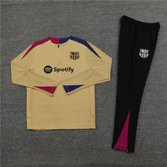 2425 FC Barcelona / Barça golden Training suit set Player version