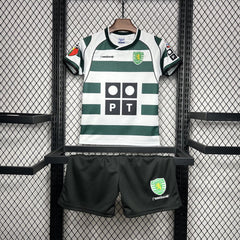 Sporting CP 2001/03 Home Kids Retro Jersey And Shorts