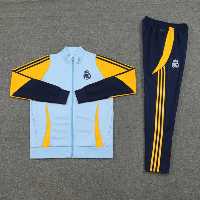 2425 Real Madrid CF wathet Long zipper jacket set