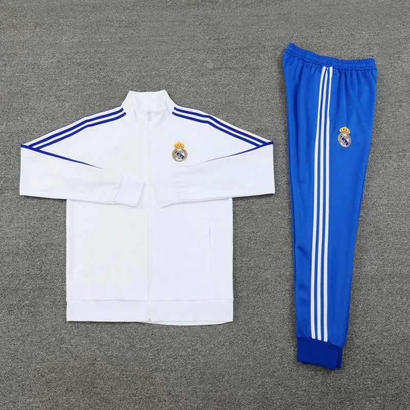 2425 Real Madrid CF white Long zipper jacket set