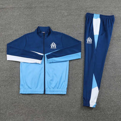 2425 Olympique de Marseille blue Long zipper jacket set