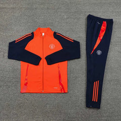 2425 Manchester United F.C. orange Long zipper jacket set