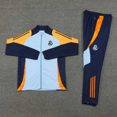 2425 Real Madrid CF wathet Long zipper jacket set