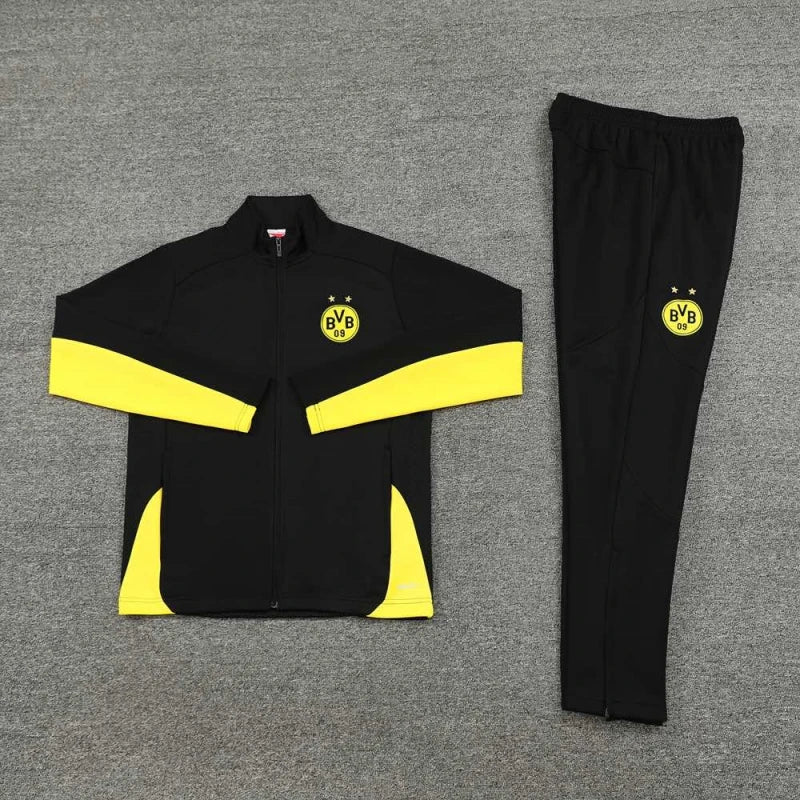 2425 Borussia Dortmund black Long zipper jacket set