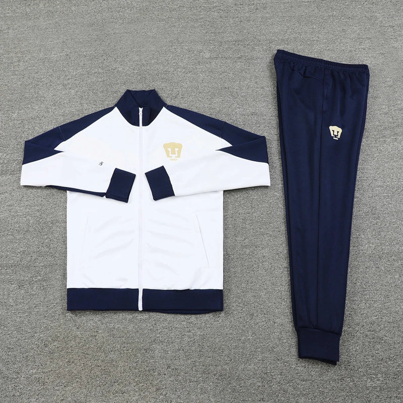 2425 Pumas UNAM Mexiko white Long zipper jacket set