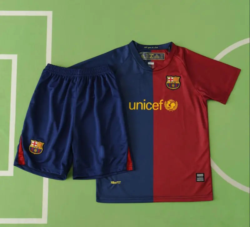 0809 season Barcelona home Kids kit