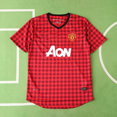 1213 season Manchester United F.C. home retro Fan version