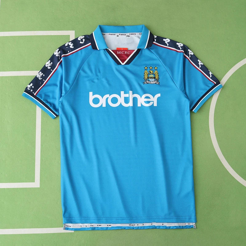 9798 season Manchester City F.C. home retro Fan version