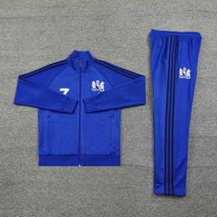 2425 Manchester United F.C. blue retro Long zipper jacket set