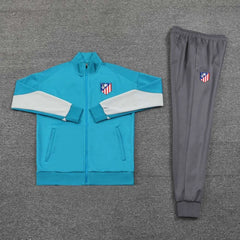 2425 Club Atlético de Madrid Lake Blue Long zipper jacket set